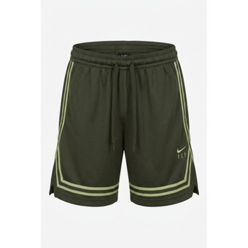Nike Dri-FIT Fly Shorts Men M Green Mesh Striped Trim Basketball Gym‎ Training